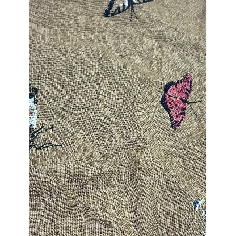 Alessia Pacini Linen Butterfly Blouse Women's Medium Brown Made in Italy Top - Picture 5 of 6